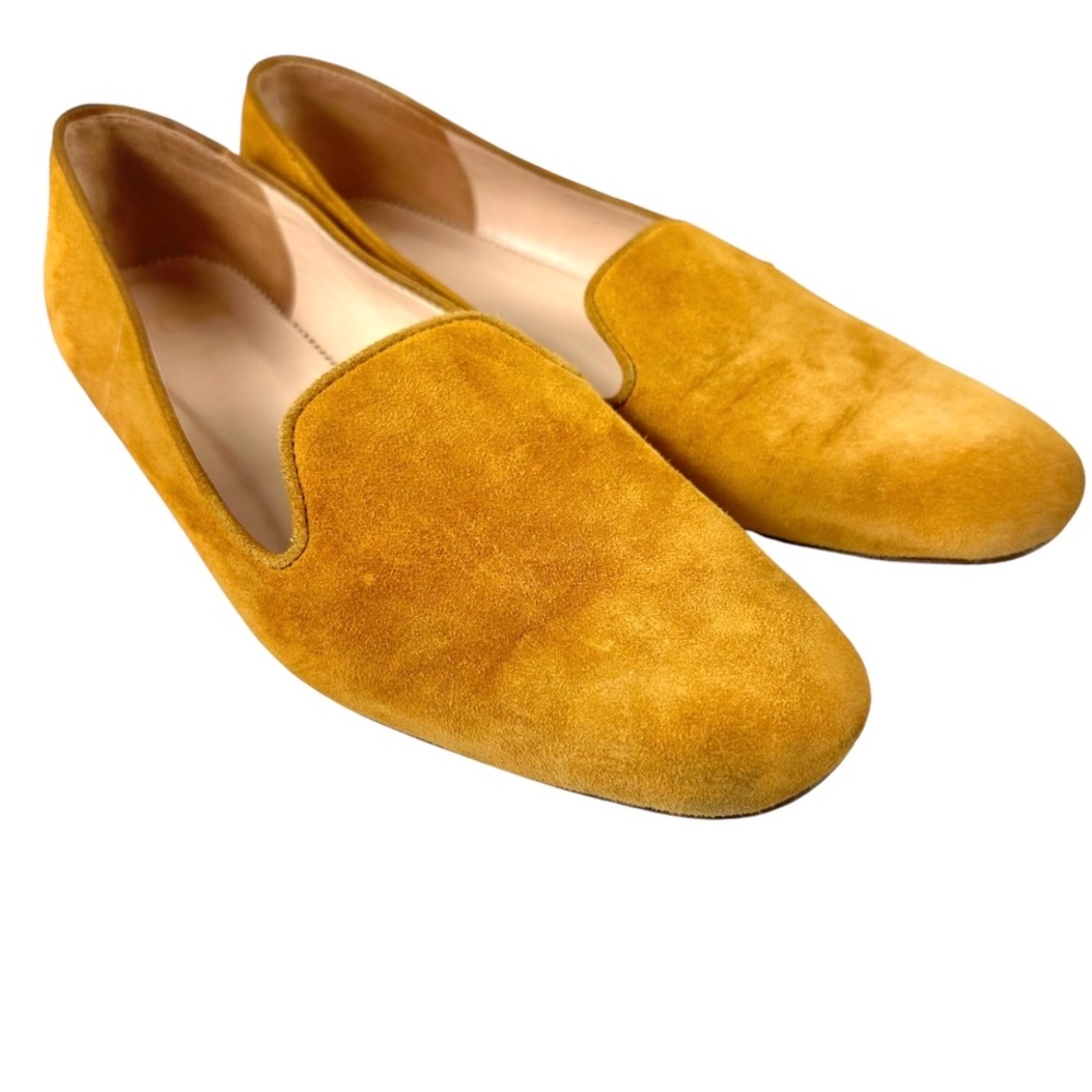 J CREW SMOKING SLIPPERS ROASTED CIDER LEATHER SUEDE LOAFER FLATS SIZE 6.5